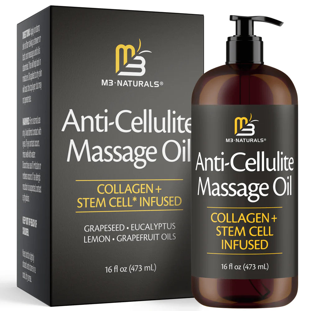 M3 Naturals Anti-Cellulite Massage Oil 16 oz